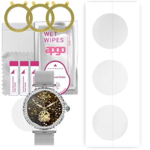 3x folia ochronna hydrożelowa do Rubicon RNCF19 - apgo Smartwatch Hydrogel Protection Ochrona na ekran smartwatcha