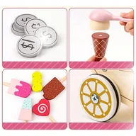 Chodziki - WÓZEK Z LODAMI DREWNIANY LODZIARNIA JEŹDZIK DLA DZIECKA rozwija motorykę - miniaturka - grafika 1