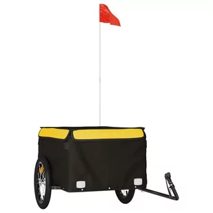 Przyczepka rowerowa, czarno-żółty, 45 kg, żelazo  Lumarko! - Przyczepki rowerowe - miniaturka - grafika 3