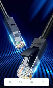 Ugreen kabel przewód internetowy sieciowy Ethernet patchcord RJ45 Cat 6 UTP 1000Mbps 1m czarny (20159) - Patchcordy - miniaturka - grafika 2