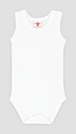 Body dla niemowląt - 0314 Body na ramiączkach prążkowane "BIAŁE" Makoma 86 - miniaturka - grafika 1