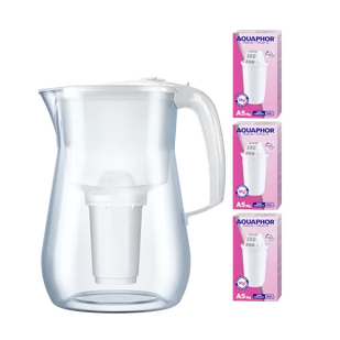ZESTAW PROMOCYJNY! Dzbanek filtrujący Aquaphor PROVENCE 4.2l Biały + 3 filtry A5 MG - Dzbanki filtrujące - miniaturka - grafika 1