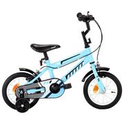 Rowery - vidaXL Rower dla dzieci 12 cali czarno-niebieski - miniaturka - grafika 1