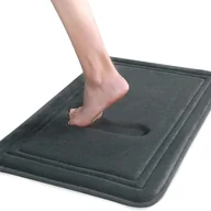 Dywaniki łazienkowe - Dywanik łazienkowy z pianki Memory Foam, chłonny, czarny, 50 x 80 cm - miniaturka - grafika 1