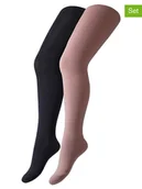 Rajstopy dziecięce - camano Rajstopy (2 pary) w kolorze granatowo-różowym - miniaturka - grafika 1