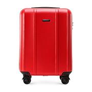 Walizki - WITTCHEN Classic Line elegancka walizka z wytrzymałego poliwęglanu z pionowym tłoczeniem, zamek TSA, czerwony, S, Nowoczesny - miniaturka - grafika 1