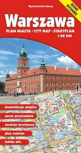 Wydawnictwo Gauss Warszawa. Plan miasta w skali 1:28 000 LIT-47700 - Książki podróżnicze - miniaturka - grafika 1