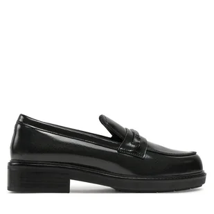 Lordsy Calvin Klein Loafer W/M Bar Saff Lth HW0HW02076 Czarny - Półbuty damskie - miniaturka - grafika 1