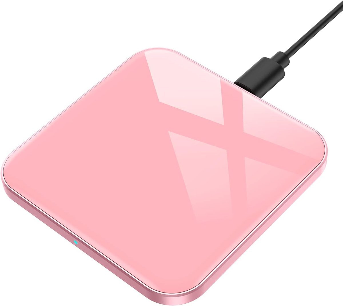Ładowarka Indukcyjna Bezprzewodowa Qi USB-C AGPTEK Różowa