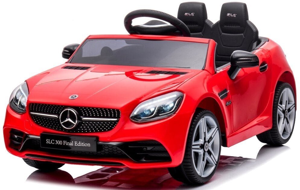 Mercedes SLC 300 czerwony Piankowe Koła Eva, miękki fotelik Licencja Akumulator litowo-jonowy EDUKAMP