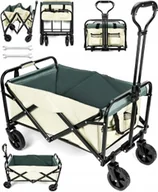 Torby i wózki na zakupy - WÓZEK RĘCZNY TRANSPORTOWY PLAŻOWY REGULOWANY UCHWYT DO 80kg BOCZNA KIESZEŃ - miniaturka - grafika 1