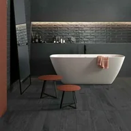 Płytki ceramiczne - ABK Crossroad Wood Coal - płytka ceramiczna/gres 20x120 cm rett. 9 mm naturale - miniaturka - grafika 1