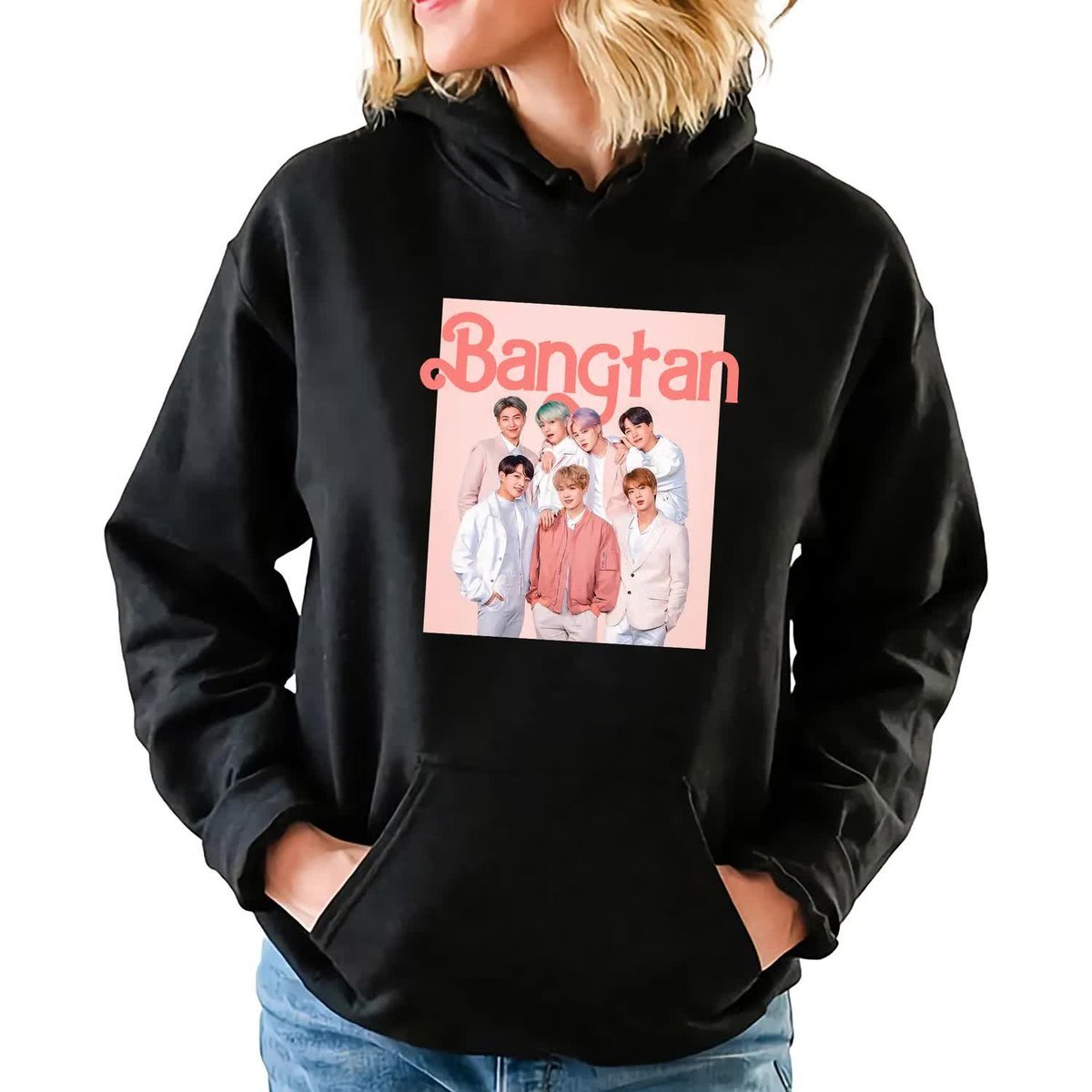 Bluza Damska Czarna Z Kapturem BLACK PINK Korea Seoul Hit KPOP - Rozmiar XL
