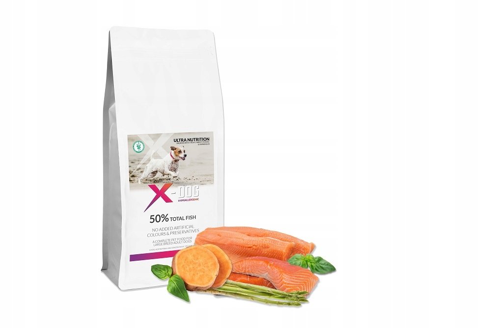 X-DOG GF ADULT LARGE ŁOSOŚ PSTRĄG BATATY 2KG
