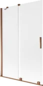 Parawany nawannowe - Mexen Velar parawan nawannowy 2-skrzydłowy rozsuwany 120 x 150 cm, szron, różowe złoto - 896-120-000-31-60 - miniaturka - grafika 1
