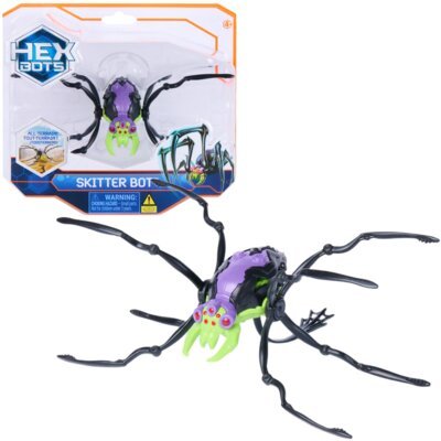 Zabawka interaktywna SPIN MASTER Skitter Bot Hex Bots Pająk Czarny 6072914