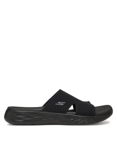 Skechers Klapki On-The-Go 600-Oceanside 140003/BBK Czarny - Klapki i japonki damskie - miniaturka - grafika 1