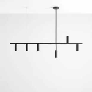 Aldex Trevo lampa wisząca 6-punktowa czarna 1104K1 - Lampy sufitowe - miniaturka - grafika 1