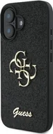 Etui i futerały do telefonów - Guess Fixed Glitter Big 4G do iPhone 16 Plus czarny - miniaturka - grafika 1