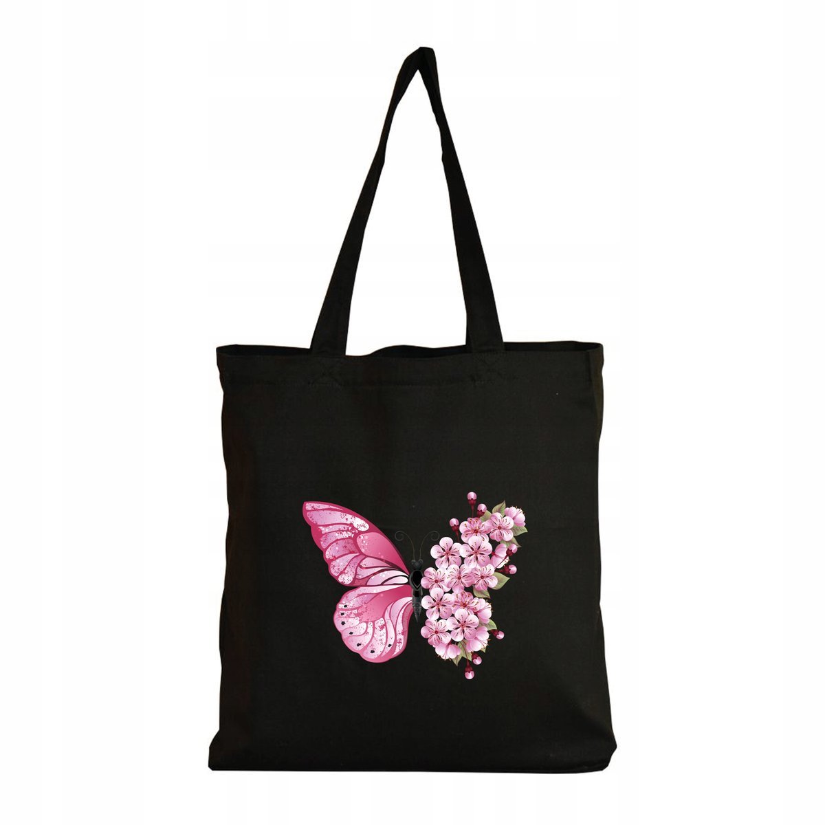 Eko Torba na ramię Zakupy Shopper Torebka Bawełniana Eco Motyl Kwiaty boho