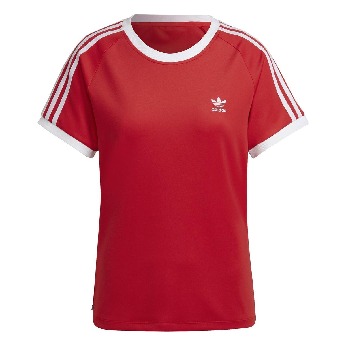 Koszulka damska adidas Classics Slim 3-Stripes czerwona HM6413-30