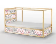 Naklejki na drzwi i meble - Naklejki Ikea Kura Bed  Kwiaty Vintage - miniaturka - grafika 1