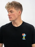 Koszulki męskie - T-SHIRT Koszulka Z Krótkim Rękawem Męska NBA Czarna Smerfy KOSZYKÓWKA XL - miniaturka - grafika 1