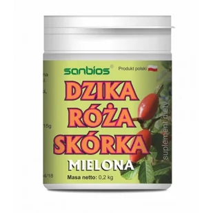 Sanbios Dzika róża skórka proszek - Sanbios - 200 g 05533 - Przeziębienie i grypa - miniaturka - grafika 1