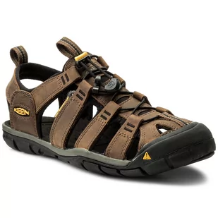 Keen Sandały Clearwater Cnx Leather 1013106 Dark Earth/Black - Sandały damskie - miniaturka - grafika 1