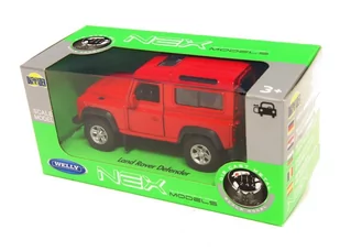 Welly, 1:34 Land Rover Defender, czerwony - Modele do sklejania - miniaturka - grafika 1