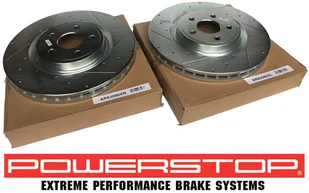 Przednie klocki Z26 + WIERCONE nacinane tarcze hamulcowe POWERSTOP Dodge Durango SRT 6,4 V8 - Tarcze hamulcowe - miniaturka - grafika 6