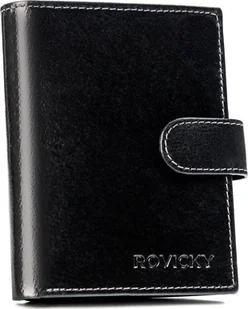 Rovicky Duży portfel męski ze skóry naturalnej w orientacji pionowej - Rovicky NoSize - Portfele - miniaturka - grafika 1