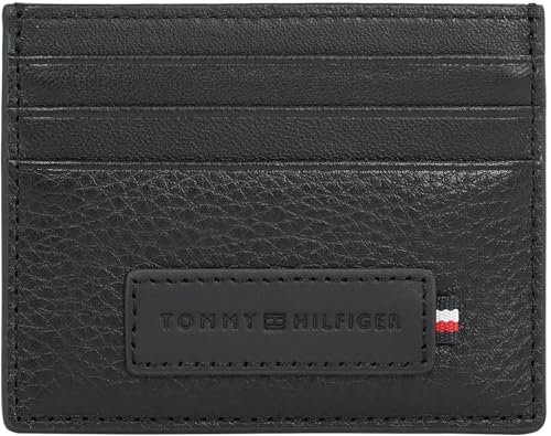 Tommy Hilfiger Męski portfel składany TH Premium CC AM0AM13030, czarny (czarny), jeden rozmiar, czarny (czarny), rozmiar uniwersalny