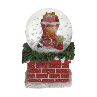 Kula śnieżna szklana komin 7cm z dzieckiem - Ozdoby bożonarodzeniowe - miniaturka - grafika 2