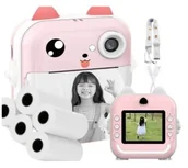 Aparaty natychmiastowe - Aparat Natychmiastowy Dla Dzieci Różowy Z Drukarką - miniaturka - grafika 1