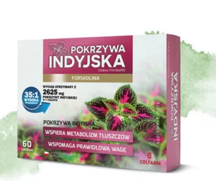 POKRZYWA INDYJSKA (forskolina) suplement diety w tabletkach 60 sztuk COLFARM - Suplementy naturalne - miniaturka - grafika 1