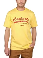 Koszulki sportowe męskie - Koszulka męska T-shirt Carhartt Heavyweight Graphic Sundance Heather - miniaturka - grafika 1