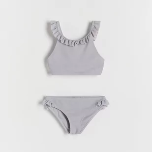 Reserved - Dwuczęściowy strój kąpielowy z połyskiem - Jasny szary - Stroje kąpielowe dla dziewczynek - miniaturka - grafika 1