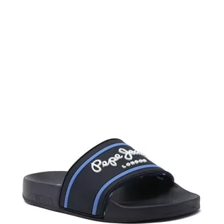 Buty dla chłopców - Pepe Jeans London Klapki SLIDER LOGO - grafika 1