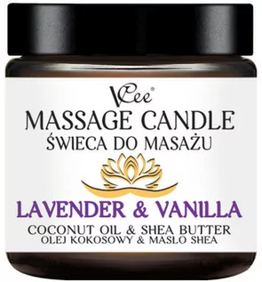 Świece - Nawilżająca świeca do masażu VCee 80 g - różne zapachy - Lavender & Vanilla - grafika 1