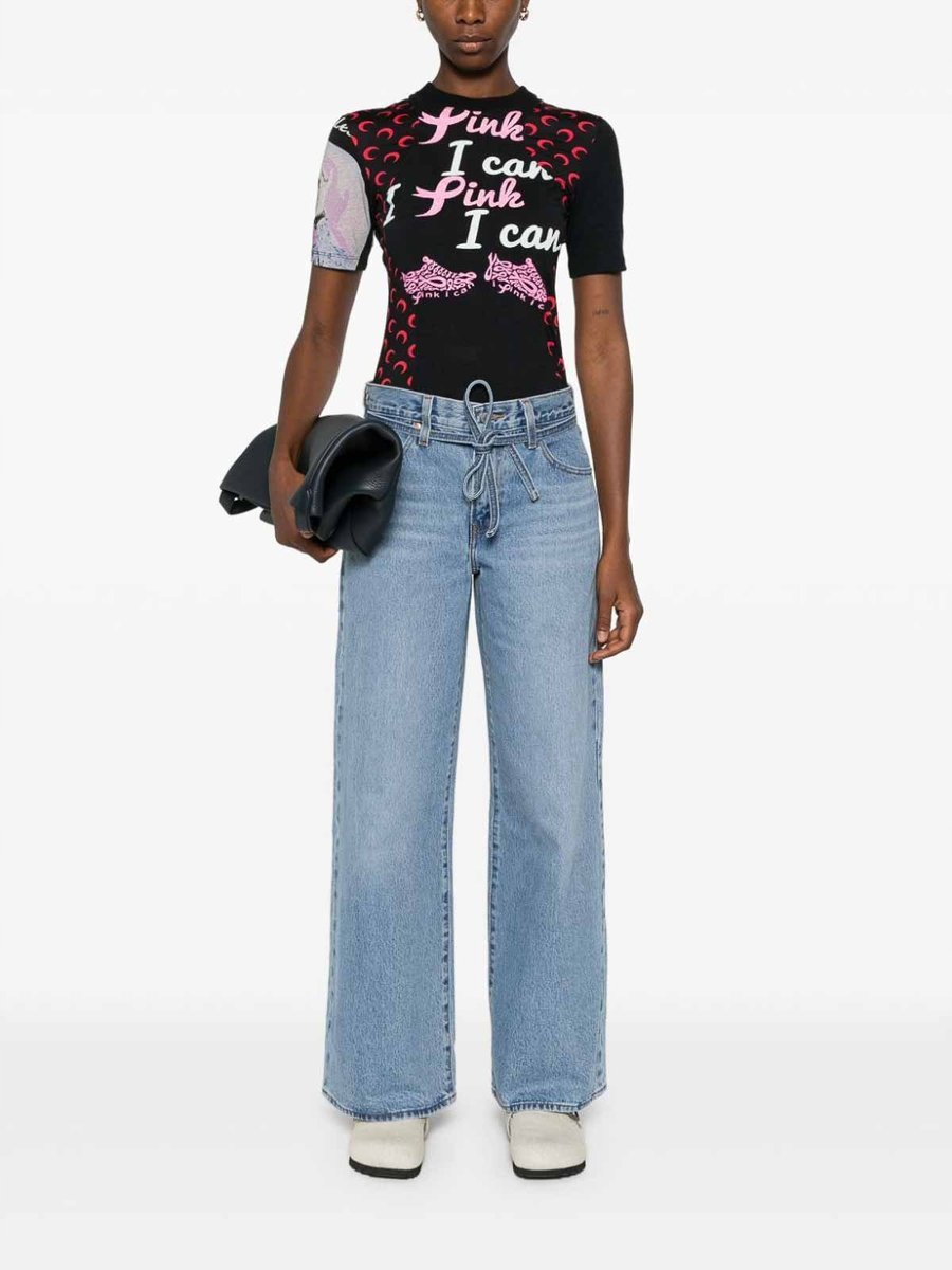 LEVI'S JEANSY DAMSKIE Z WIĄZANĄ SZELKĄ W PASIE 32/31 17CA