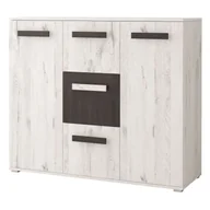 Komody - Komoda VIVA Biały MAT + Sosna Czarna Norweska - miniaturka - grafika 1