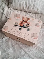 Pamiątka Chrztu Świętego - SZKATUŁKA pojemnik na zabawki pudełko wspomnień prezent - miniaturka - grafika 1