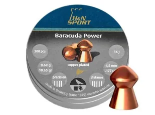 Śrut H&N 4,50mm diabolo Baracuda Power 300szt - Amunicja do wiatrówek - miniaturka - grafika 1