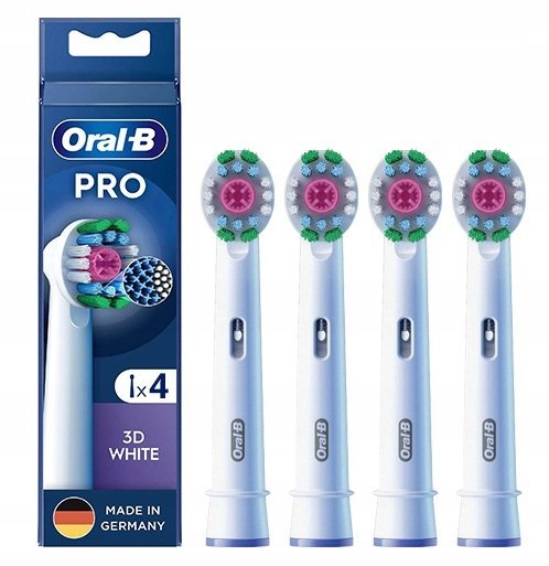 4X ORYGINALNE KOŃCÓWKI BRAUN ORAL-B EB18P 3D WHITE MAXIMISER WYBIELAJĄCE