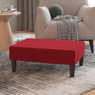 shumee shumee Podnóżek winna czerwień 78x56x32 cm tapicerowany aksamitem - Pufy i podnóżki - miniaturka - grafika 1