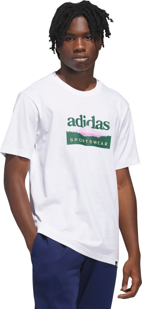 Adidas Koszulka męska adidas Sportsman Mountain Graphic biała KC9254 M