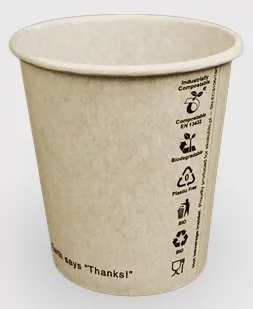 Ekologiczne kubki do kawy 100 ml 50 sztuk 6475-uniw - Naczynia i sztućce jednorazowe - miniaturka - grafika 1