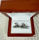 Spinki do mankietów i krawatów - SPINKI DO MANKIETÓW koszuli mankietu narciarz narty - miniaturka - grafika 1