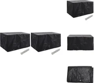 Pokrowce na meble ogrodowe - vidaXL Pokrowce na meble ogrodowe 2 szt. 8 oczek 180x70x90 cm - Pokrowce ochronne na meble ogrodowe - miniaturka - grafika 1